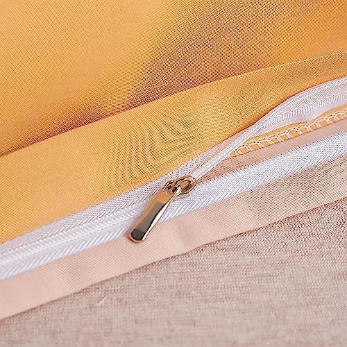 Bedding 3 Pieces Duvet Cover Set,Beige and Khaki Soft Microfiber