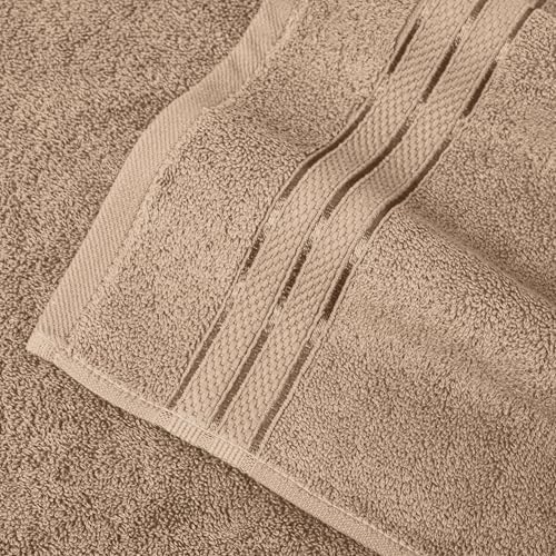 Elegant Comfort Three Line Popcorn Extra Large Luxury Bath Towel - 40"