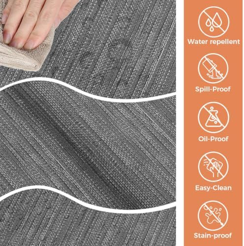 Modern Minimalist Light Gray Rectangle Tablecloth 60x120 Inches