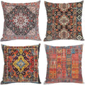 Bohemian Throw Pillow Covers, 20x20 Inch, Set of 4