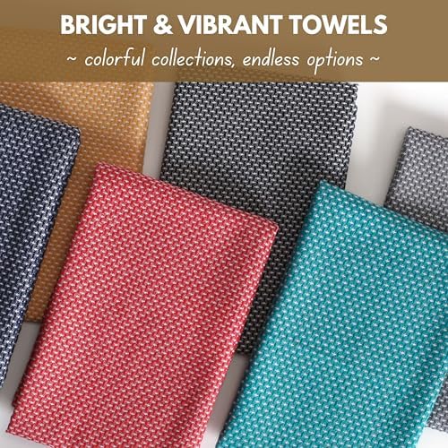 Native Fab 4 Pack Dotted Pattern Kitchen Dish Towels Cotton Super