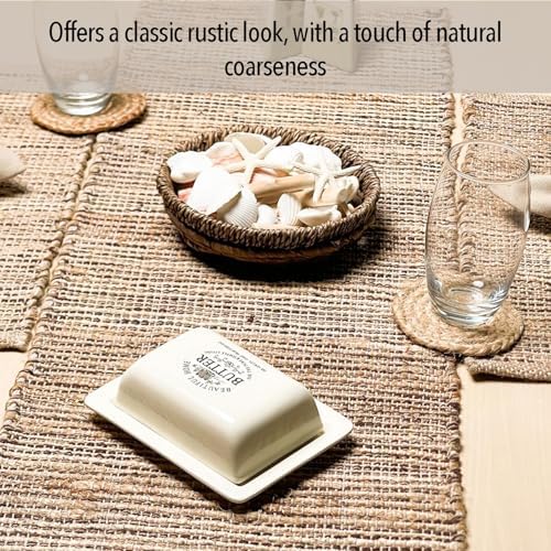 Chardin home Natural Jute Table Runner, 13x36 Inch