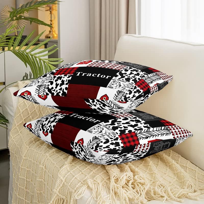 Feelyou Farm Animal Throw Pillow Covers Soft Decorative 18" x 18"