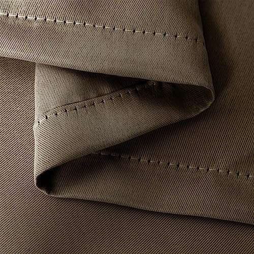 Beydodo 72 inch Curtains Blackout Brown, Light Darkening Curtains for