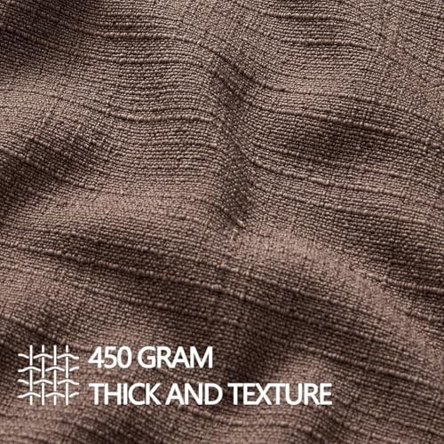 MIULEE Thick Textured Decorative Throw Pillow Covers 20x20 Inch Dark