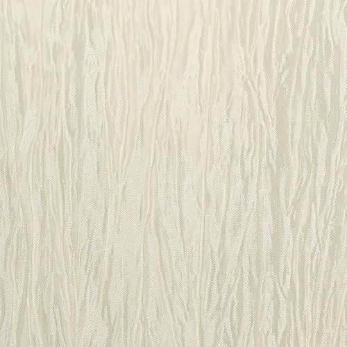 Ultimate Textile 90-Inch Round Crinkle Taffeta Tablecloth, Ivory