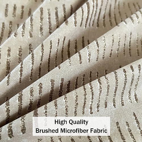 NSNLGSGC Beige Boho Duvet Cover King, Vintage Striped Comforter Cover