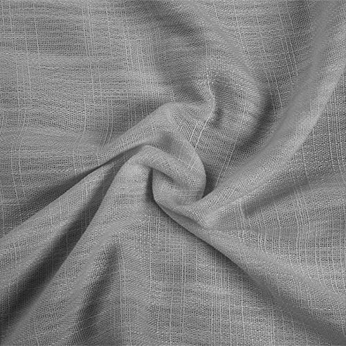 TWOPAGES Gray 72W x 108L Pinch Pleated Curtain for Bedroom, Natural