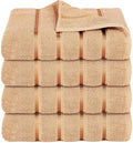 Luxury Bath Towels Set of 4-27x54 Inches 600GSM 100% Cotton Ring Spun