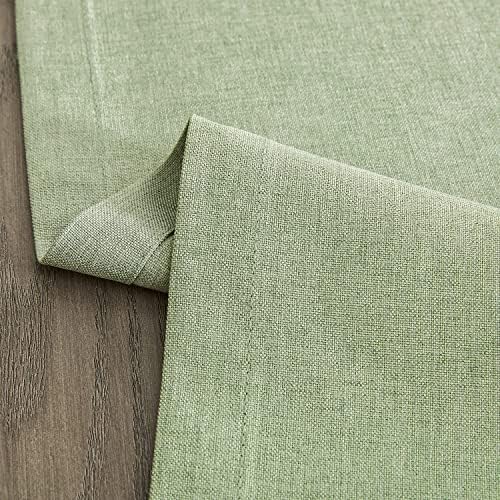 ZeeMart Basic Linen Style Table Runner, 14x90 Inch Sage Green