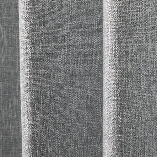 TWOPAGES Grey Metallic Pinch Pleat Curtain 108 Inch Length, 1 Panel