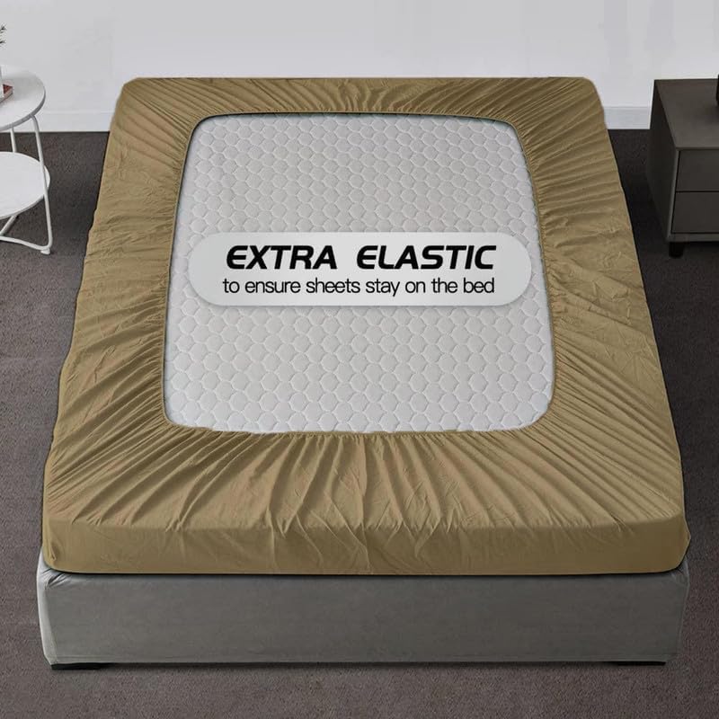 1 Pc Fitted Sheet Queen - 16 Inch Deep - 60 x 80 Inches - 1000 Thread
