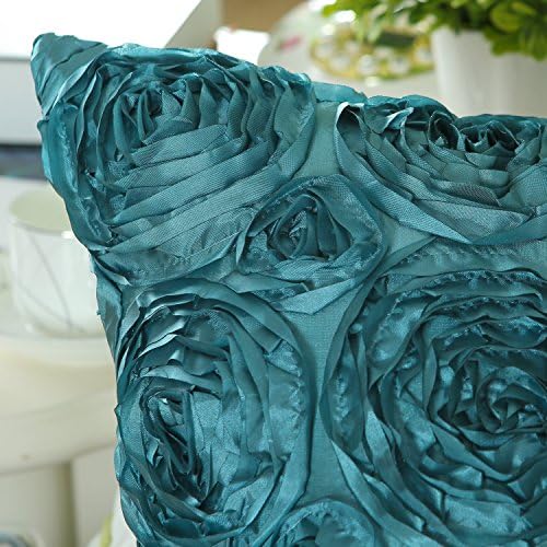 CaliTime Decorative Couch Throw Pillow Covers 18 X 18 Inches Teal
