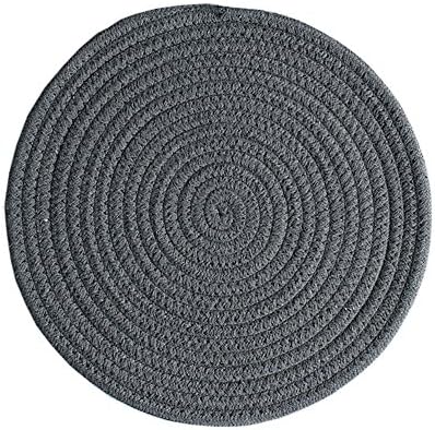 12-inch Round Place Mats, Cotton & Polyester Round Woven Place Mats