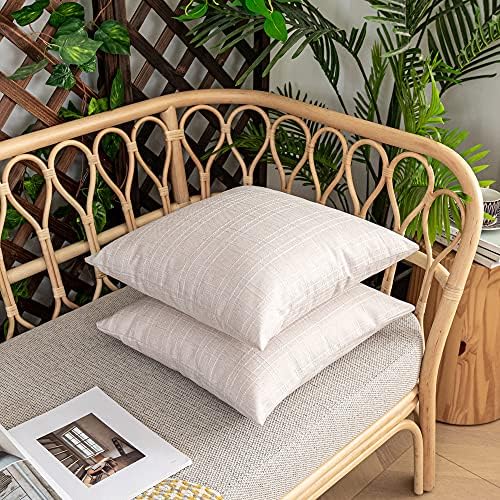 Kevin Textile Outdoor Waterproof 18”x18” Pillow Covers 2 Pack, Light