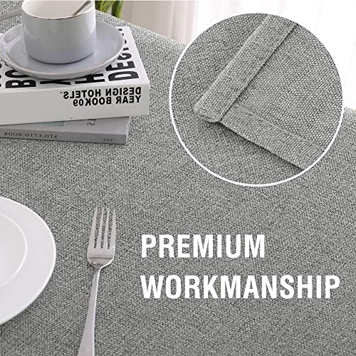 H.VERSAILTEX Linen Textured Tablecloth 60 x 60 Waterproof Decorative