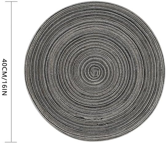 8 Pcs Round Braided Placemats & Coasters Set, 15 Inch Heat Resistant