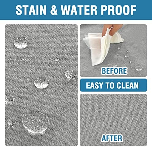 H.VERSAILTEX Linen Textured Tablecloth 60 x 120 Waterproof Decorative