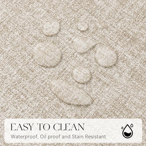 MOSAYT Faux Leather Placemats Set of 6, Heat Resistant Wipeable
