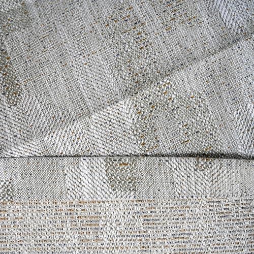 Taupe Geometric Pattern Curtains 96 Inch Farmhouse Curtain Back Tab