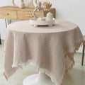 French-Style Tablecloth with Cotton and Linen Texture, Affordable