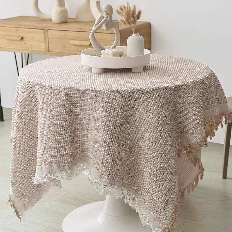 French-Style Tablecloth with Cotton and Linen Texture, Affordable