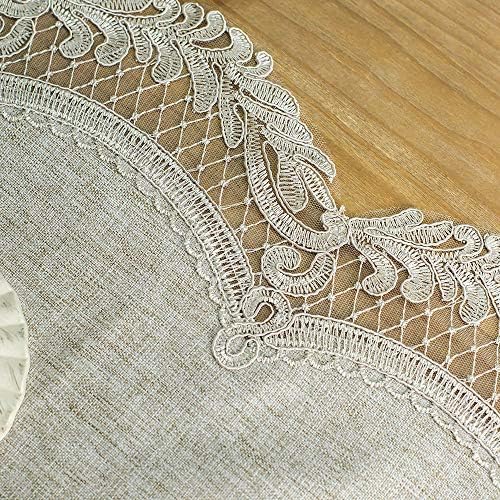 ARTABLE Macrame Lace Table Runner Vintage Floral Embroidery