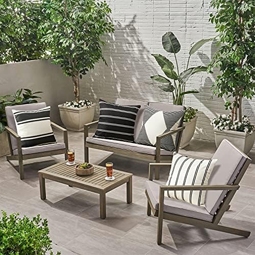 OTOSTAR Pack of 4 Outdoor Throw Pillow Covers 18x18 Inch Waterproof