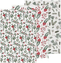 Now Designs Winterberry Baker's Floursack Christmas Dishtowels Set of
