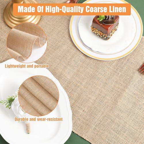 10 Pack Burlap Table Runners Rustic Jute Table Runner Placemats Bulk