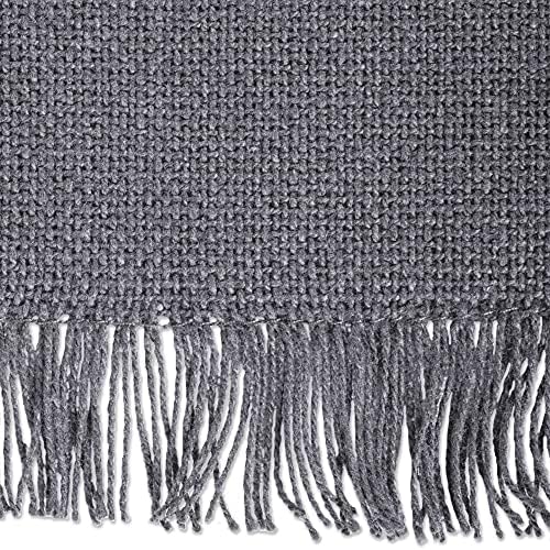 DII Everyday Collection, Fringed Solid Tabletop, Table Runner, 14x108