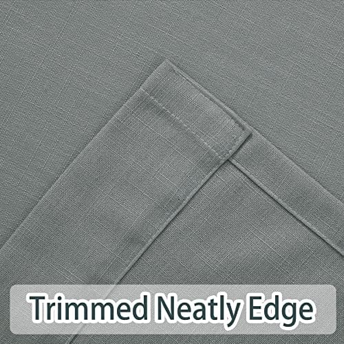 Macochico Pinch Pleated Natual Linen Curtains for Living Room Drapes
