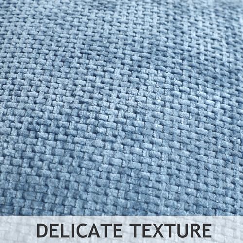 Stellhome Pack of 2 Chenille Neutral Decorative Throw Pillow Covers