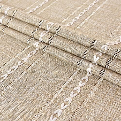 Boho Oval Tablecloth 60 x 84 Inches, Farmhouse Striped Washable