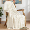 Boho Knitted Throw Blanket Farmhouse Soft Couch Sofa Decorative Knit