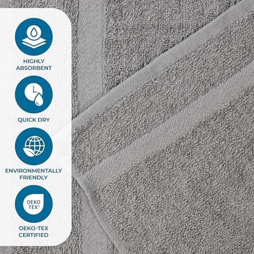 SUPERIOR 2-Piece Cotton Bath Sheet Set, Large Towels for Body, Quick