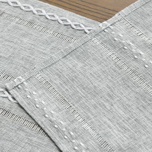 Artoid Mode Grey Rustic Cotton Linen Table Runner, Seasonal