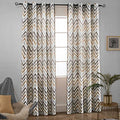 Melodieux Chevron Grommet Top Window Curtains for Living Room, 52 by