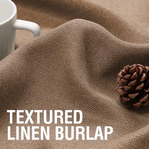 H.VERSAILTEX Linen Blackout Curtains 96 Inches Long for Bedroom/Living
