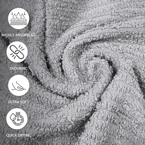 ZUPERIA Bar Mop Kitchen Towels - Pack of 12 (16" x19”) Ring Spun