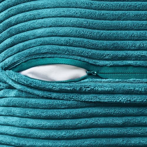 MIULEE Decorative Throw Pillow Covers for Couch 20x20 Inch Teal Blue