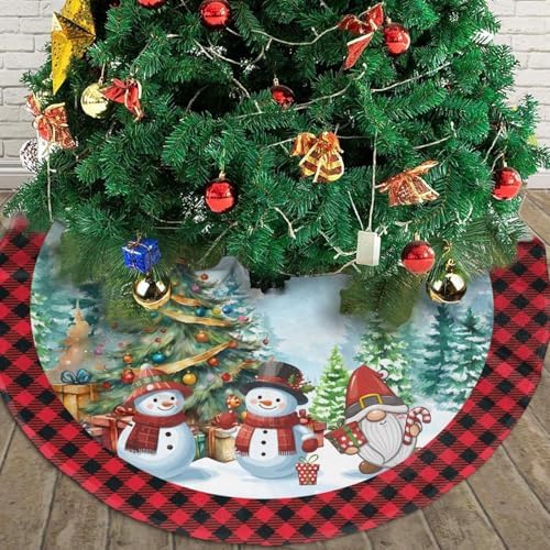 Snowman Gnomes 36 Inch Christmas Tree Skirt
