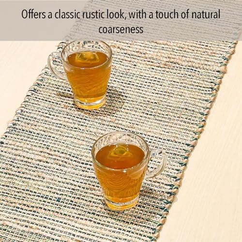 Chardin Natural Jute Table Runner, 13x36 Inch