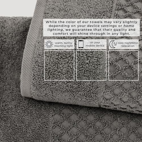 Great Bay Home Bath Towels - 100% Cotton 6 Piece Bath Sheet Set