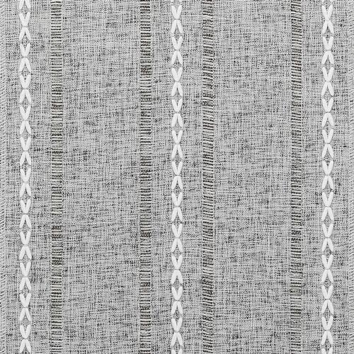 Hemstitched Farmhouse Table Runner, Charcoal 13x72 Inch, Cotton Linen