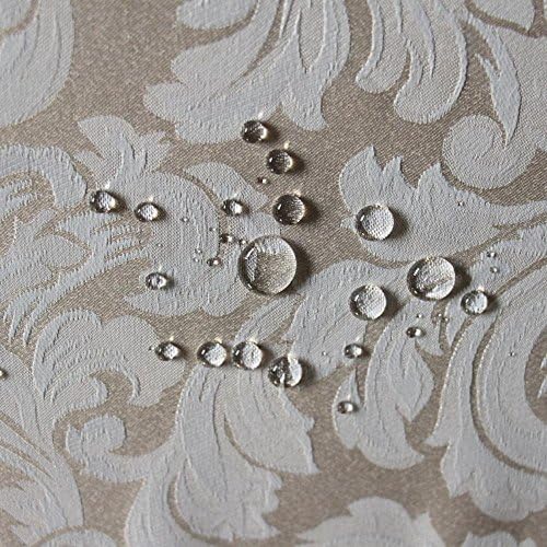 Tektrum Heavy Duty 90 inch Round Damask Jacquard Tablecloth Table