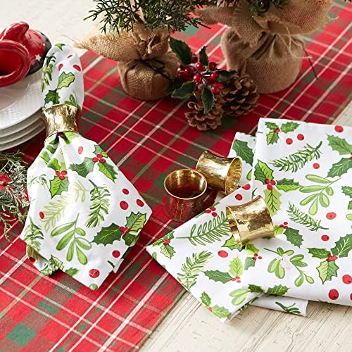 DII Boughs of Holly Collection Decorative Holiday Dining Table &