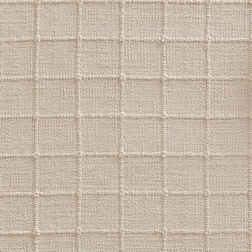 ZeeMart Artisanal Grid Linen Table Runner, 13x108 Inches Neutral Beige