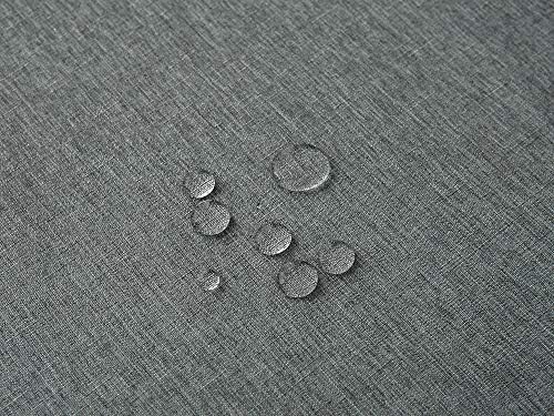 EHouseHome Faux Linen Tablecloth with Lace Trim - Waterproof/Spill