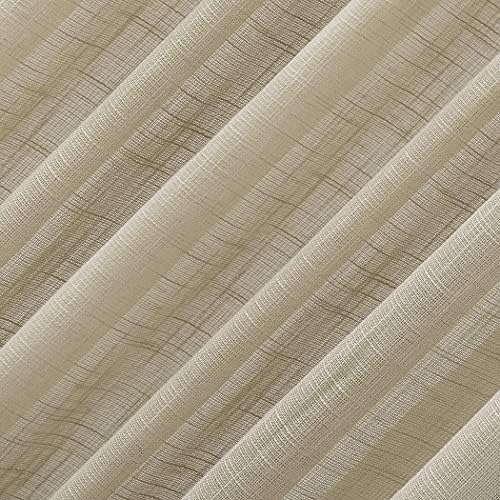 No. 918 Bondi 2-pack Linen Texture Jute Tabs Semi-Sheer Tab Top